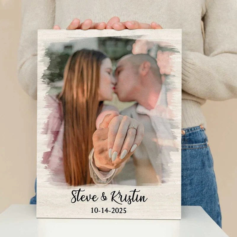 Custom Couple Proposal Portrait Canvas | Engagement Gift