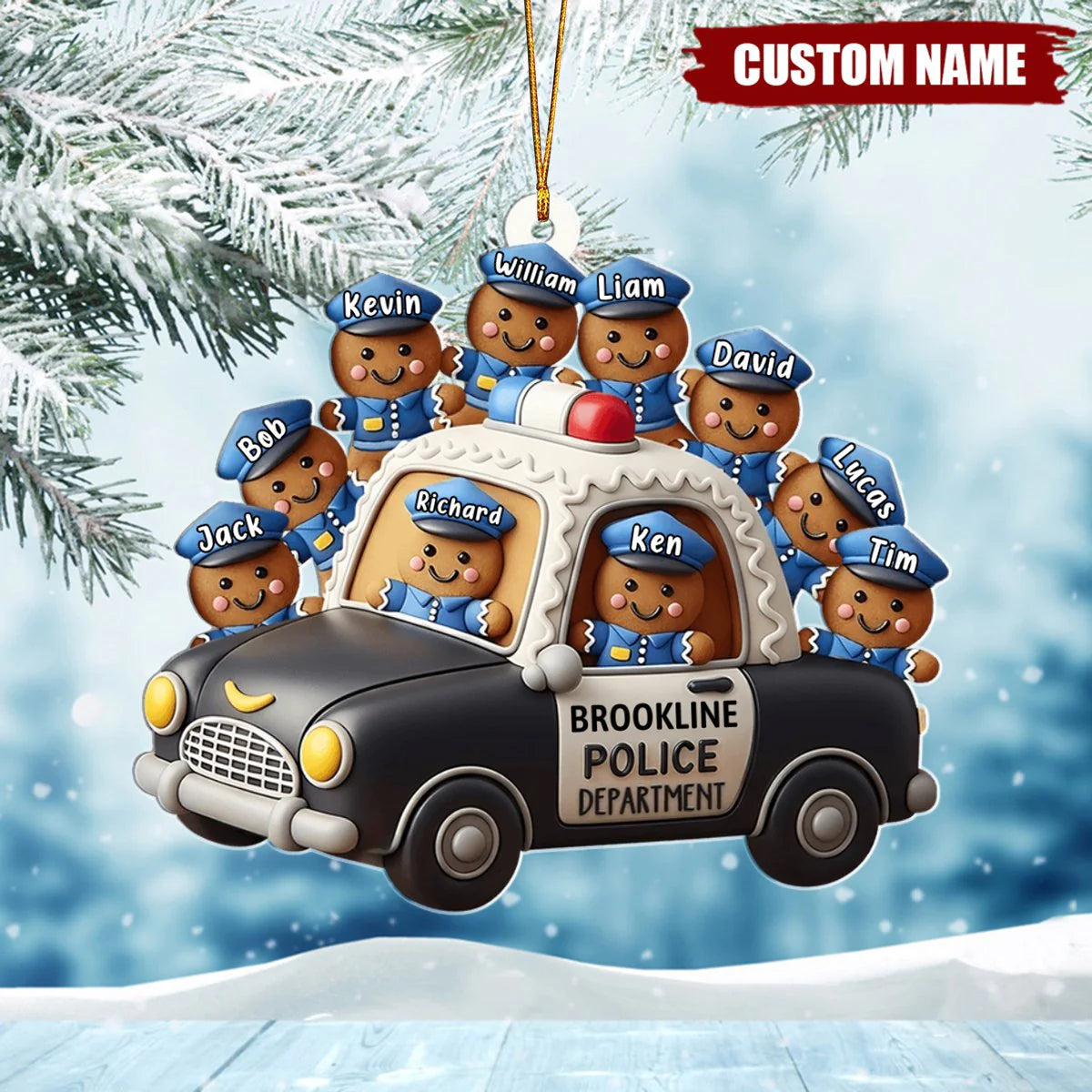 Custom Police Officer Christmas Ornament for Military / Veteran image 6