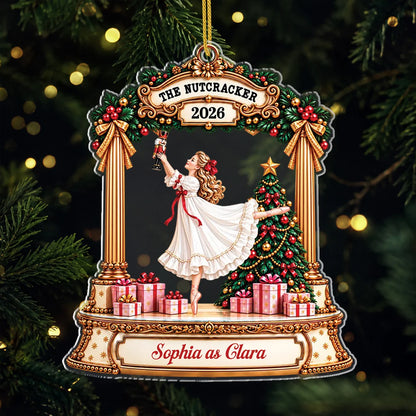 The Nutcracker Ballet Personalized Acrylic Ornament - Daughter Ballerina Keepsake