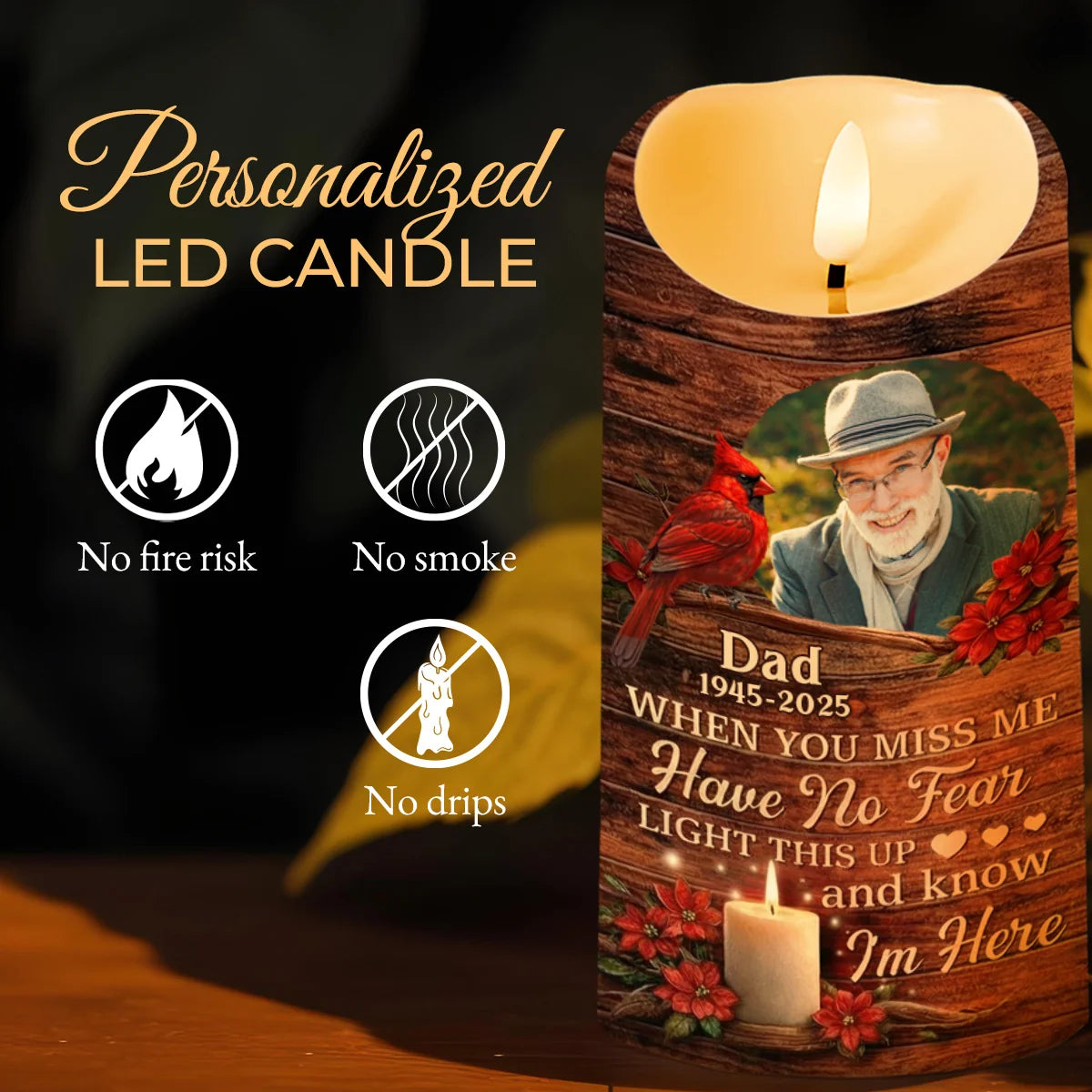 When You Miss Me Light This Up Memorial LED Candle