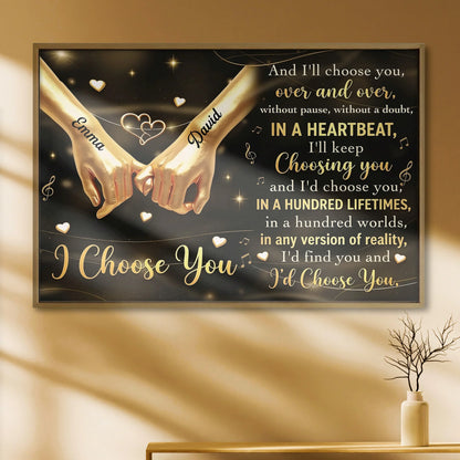 Custom Couple Anniversary Wall Art for Wife with personalized design details for meaningful gifting image 6