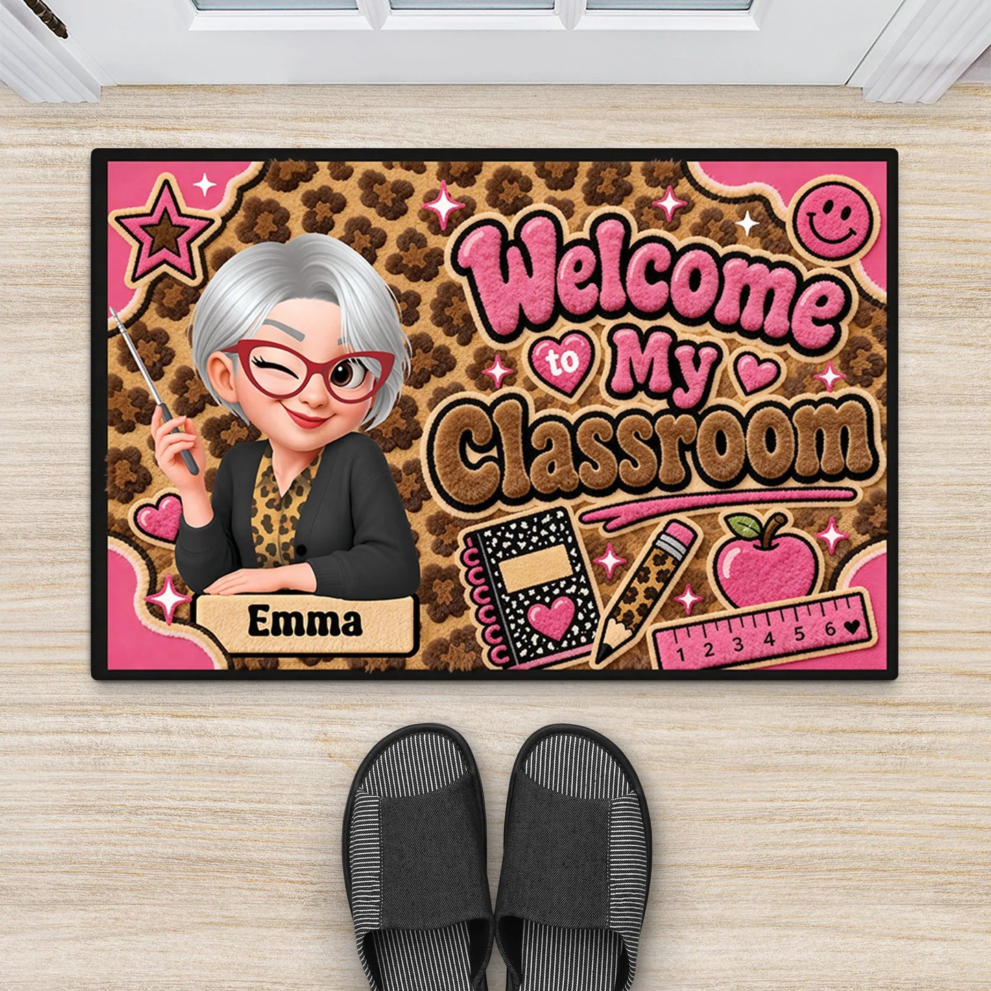 Personalized Teacher Doormat personalization view for Teacher