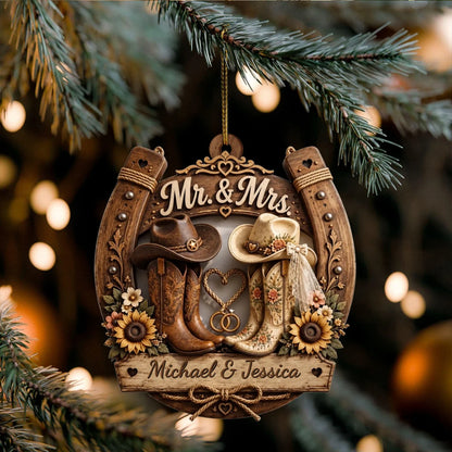 Wooden Ornament gift-ready design for Couples