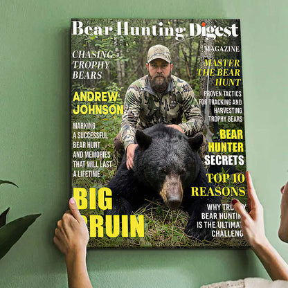 Canvas / Poster material and size view - Custom Bear Hunting Canvas Print