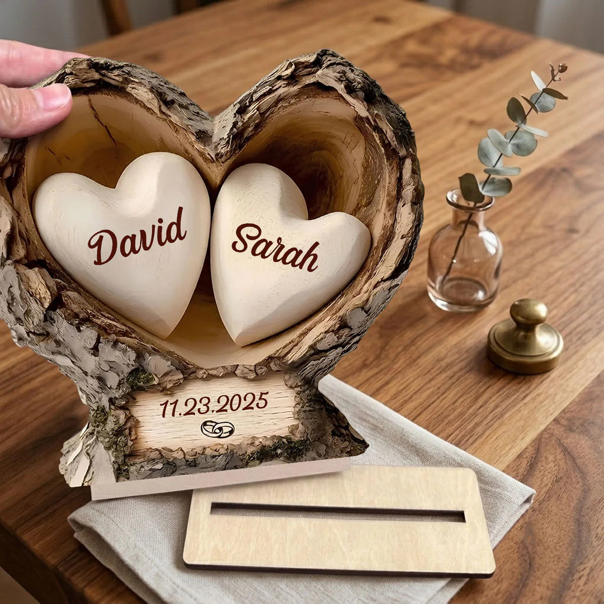Wood Sign detail view for Couples