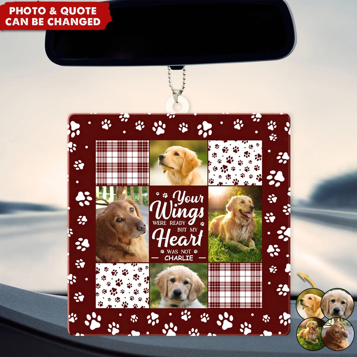 "You Were My Favorite Hello" Personalized Pet Memorial Car Acrylic Ornament - Custom Sympathy Keepsake Gift for Dog Lovers