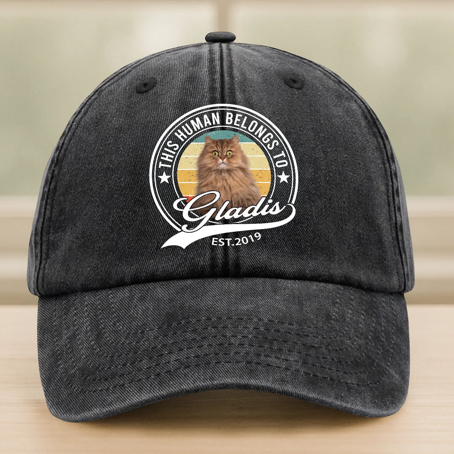 Custom Pet Photo Denim Hat for Mom with personalized design details for meaningful gifting image 10