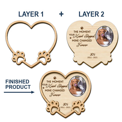 You Left Paw Prints On My Heart - Personalized Pet Memorial Car Visor Clip for Dog & Cat Lovers