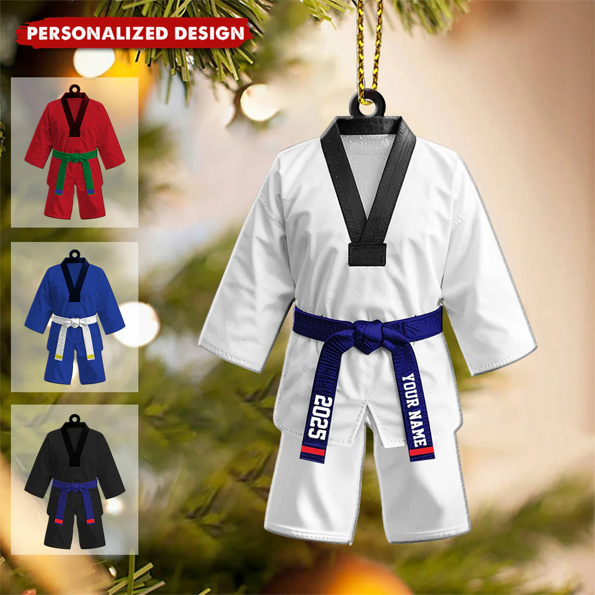 Custom Taekwondo Ornament personalization view for Kids/Babies