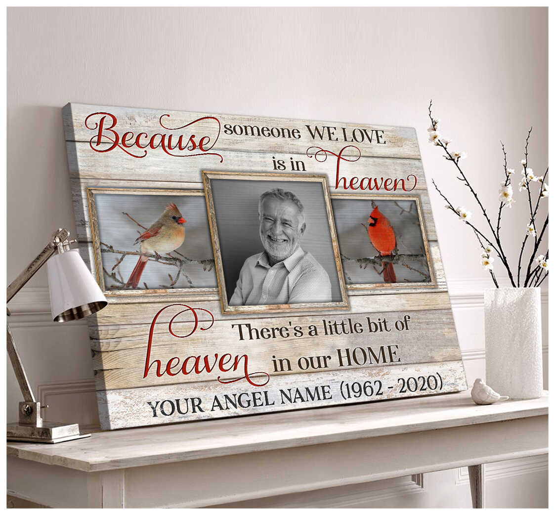 Canvas / Poster material and size view - Personalized Memorial Canvas Art