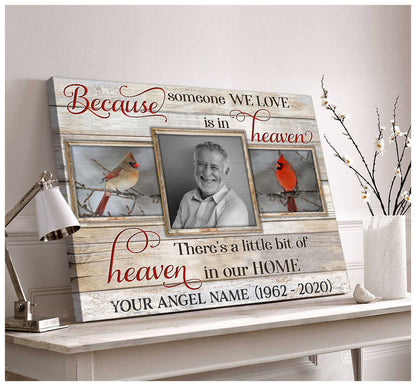 Canvas / Poster material and size view - Personalized Memorial Canvas Art