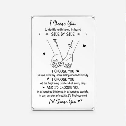 Custom Couple Acrylic Plaque for Wife with personalized design details for meaningful gifting