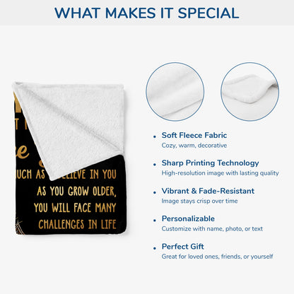 Just Do Your Best Personalized Blanket - Custom Gift for Son/Daughter