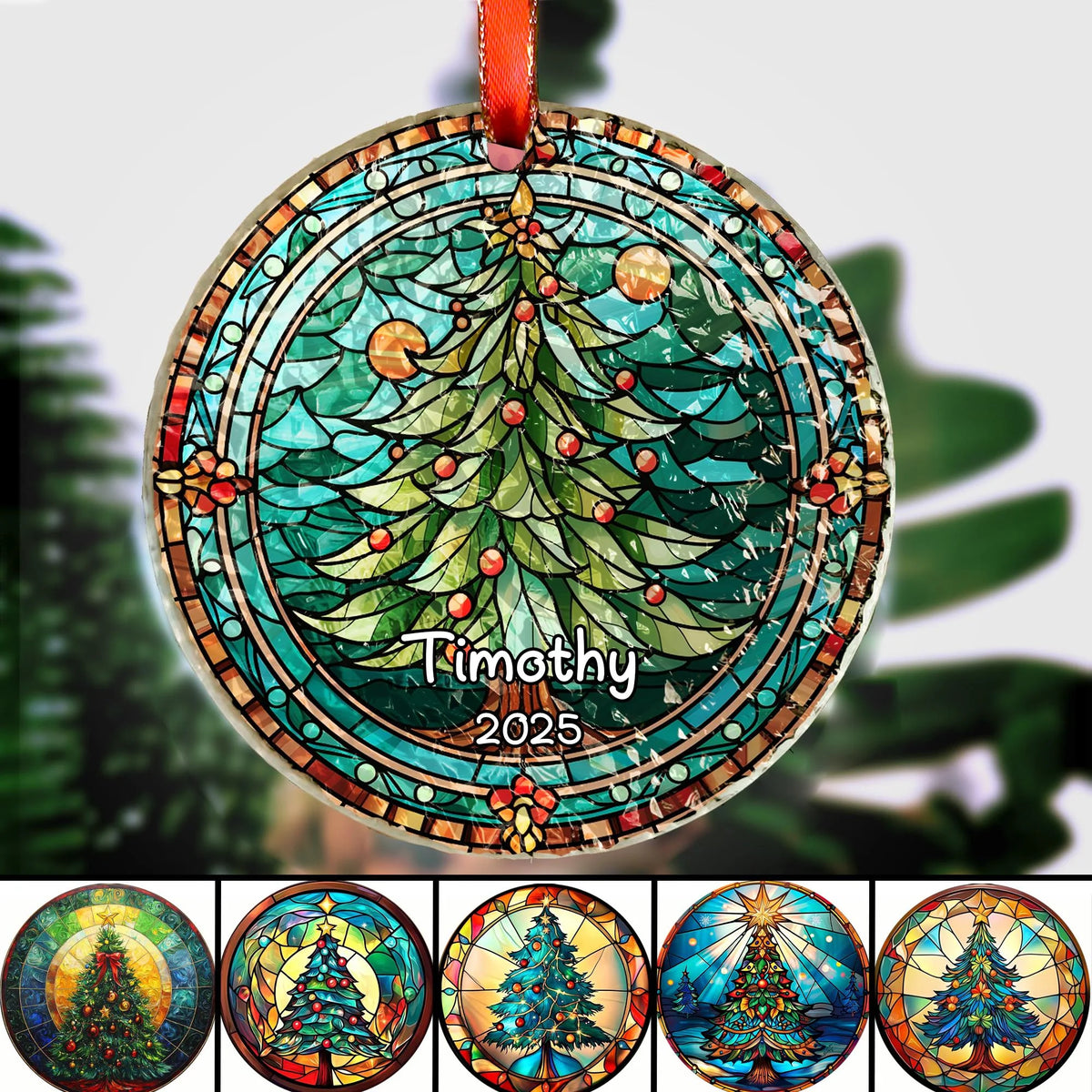 Personalized Christmas Tree Acrylic Ornament - Custom Holiday Keepsake for Family