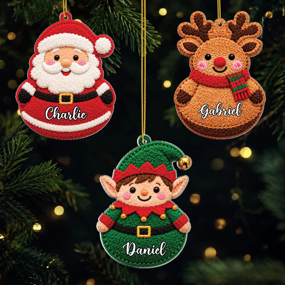 Personalized Christmas Acrylic Ornament - Cute Holiday Keepsake Gift for Kids