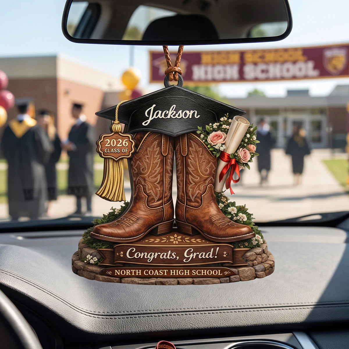 Custom Graduation Ornament 2026 personalization view for Daughter/Granddaughter