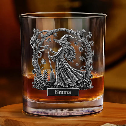 Personalized Witch Whiskey Glass personalization view for Best Friends
