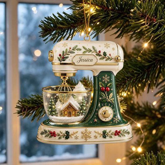 Custom Stand Mixer Acrylic Ornament - Personalized Christmas Baking Gift Keepsake for Bakers