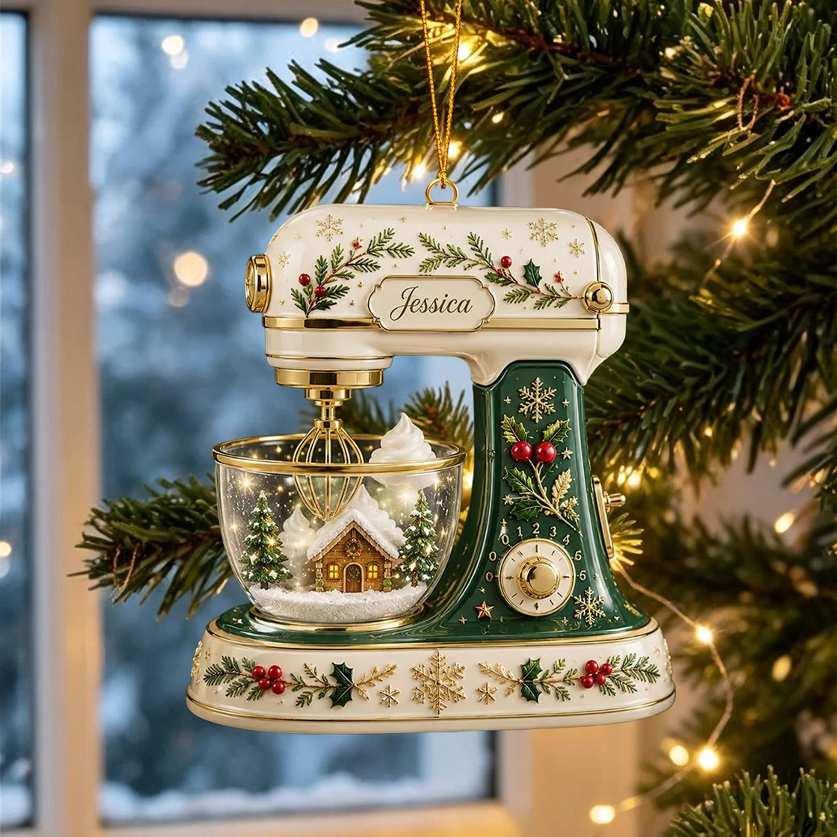 Custom Stand Mixer Acrylic Ornament - Personalized Christmas Baking Gift Keepsake for Bakers