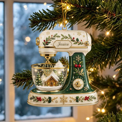 Custom Stand Mixer Acrylic Ornament - Personalized Christmas Baking Gift Keepsake for Bakers