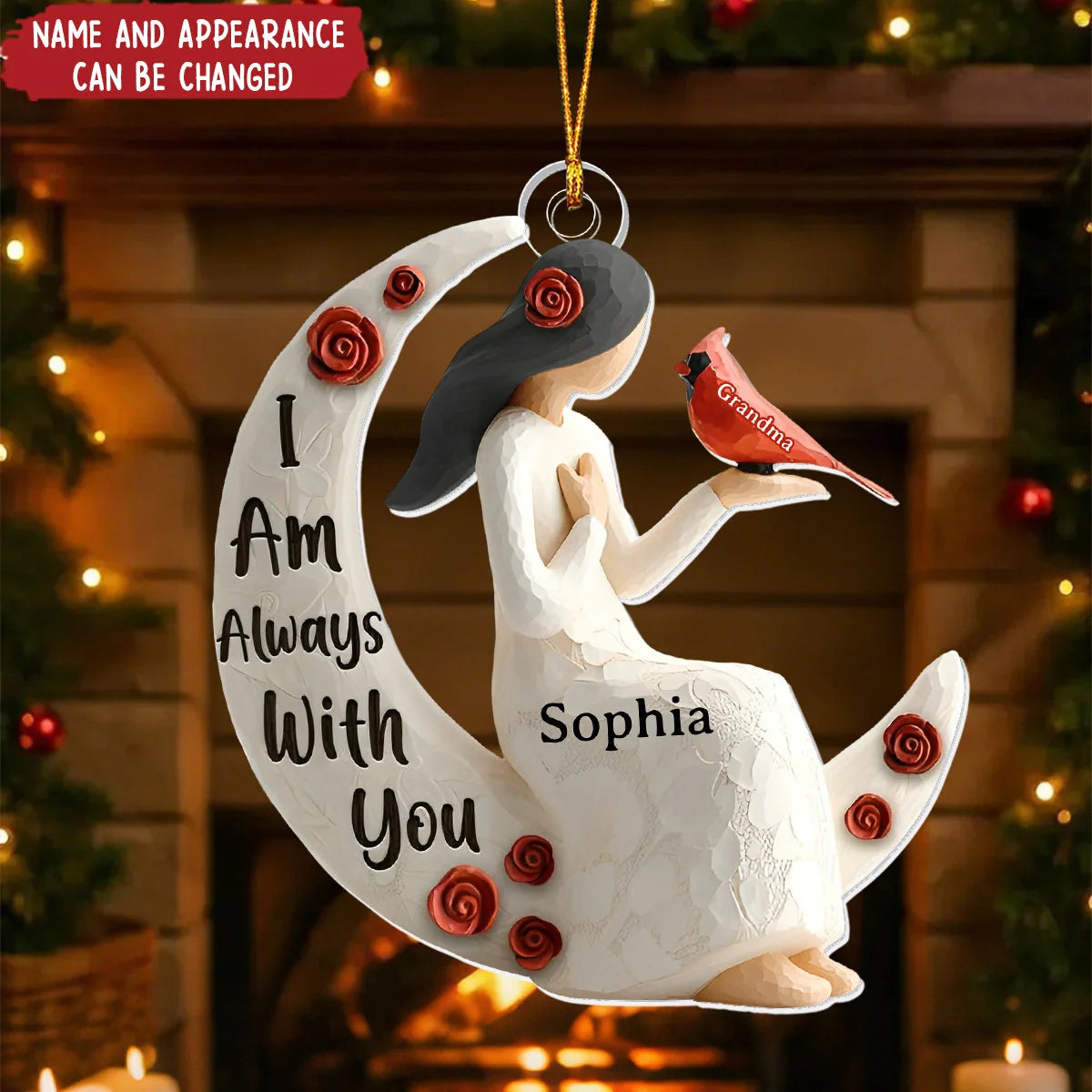 I Am Always With You - Personalized Memorial Acrylic Ornament for Family Christmas