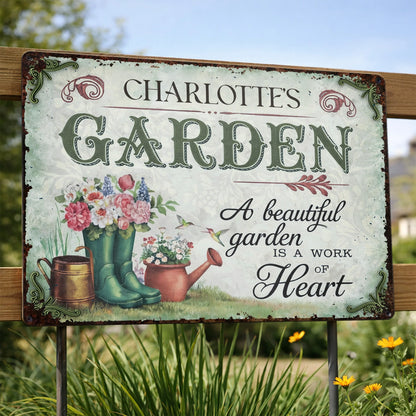 A Beautiful Garden Is A Work Of Heart, Flowers And Garden Boots