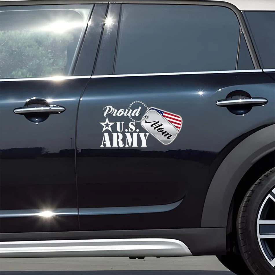Proudly Support Custom Military Mom Decals Personalize Family Sticker H2511 Trna