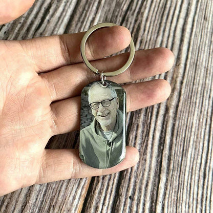 Custom Photo Keychain For Dad personalization view for Dad