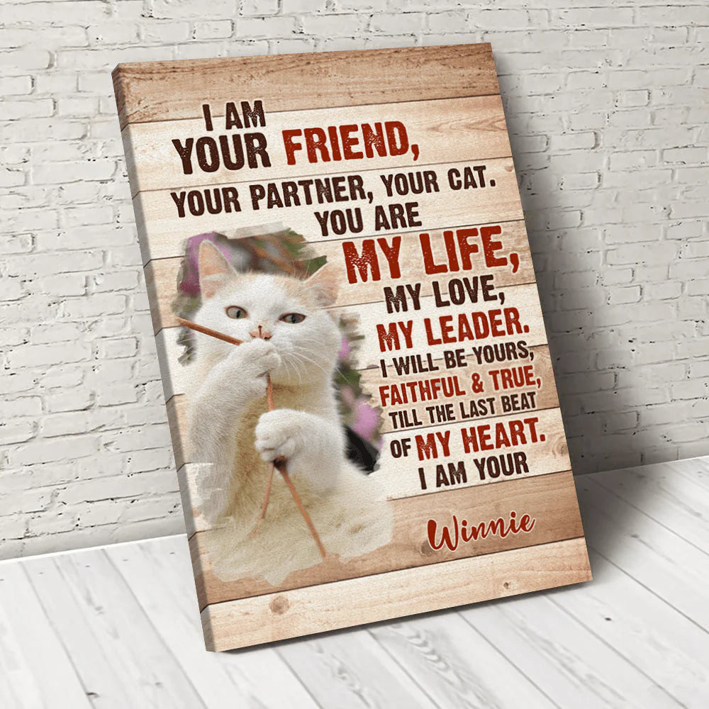 PRINTS10 Custom Cat Photo I am Your Cat Poster Canvas Picture Frame Gift For Cat Lovers CH07 895200