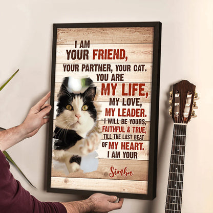 PRINTS10 Custom Cat Photo I am Your Cat Poster Canvas Picture Frame Gift For Cat Lovers CH07 895200