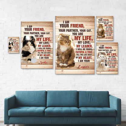 PRINTS10 Custom Cat Photo I am Your Cat Poster Canvas Picture Frame Gift For Cat Lovers CH07 895200