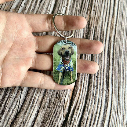 Personalized Dog Dad Photo Keychain personalization view for Dad