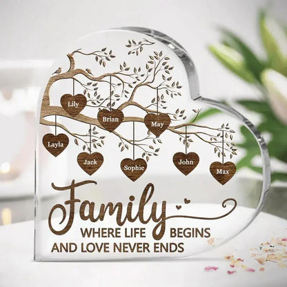 Family - Grandchildren The Greatest Blessing - Personalized Heart Shape Acrylic - Personalized Heart Shaped Acrylic (AQ) Acrylic Plaque PRINTS10