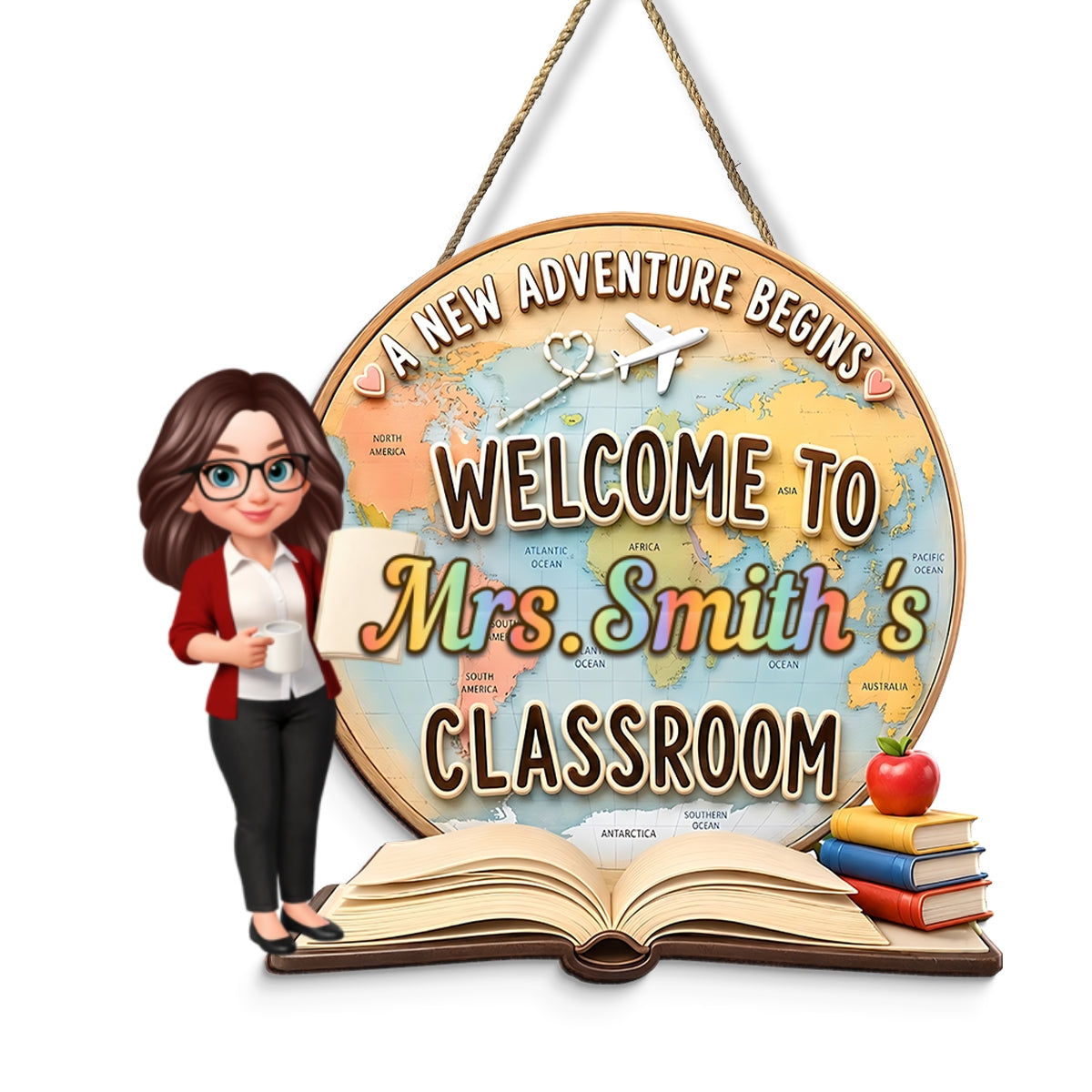Personalized Teacher Sign for Teacher with personalized design details for meaningful gifting image 9