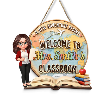 Personalized Teacher Sign for Teacher with personalized design details for meaningful gifting image 9
