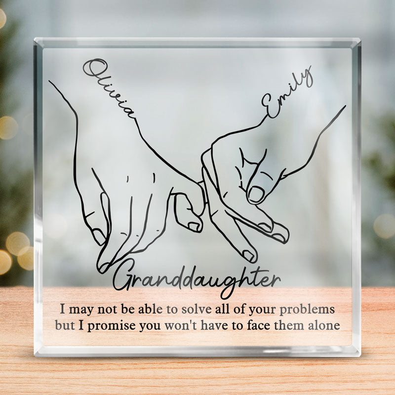 Personalized 'You Won't Face Them Alone' Bestie Acrylic Plaque Gift