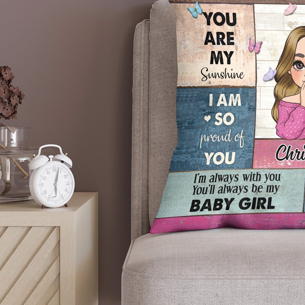 To My Daughter - Big Hug - Personalized Pillow - Giftago