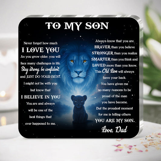 This Old Lion Always Has Your Back - Personalized Acrylic Plaque