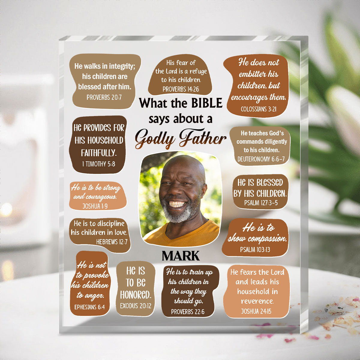 What The Bible Says About A Father - Personalized Acrylic Plaque
