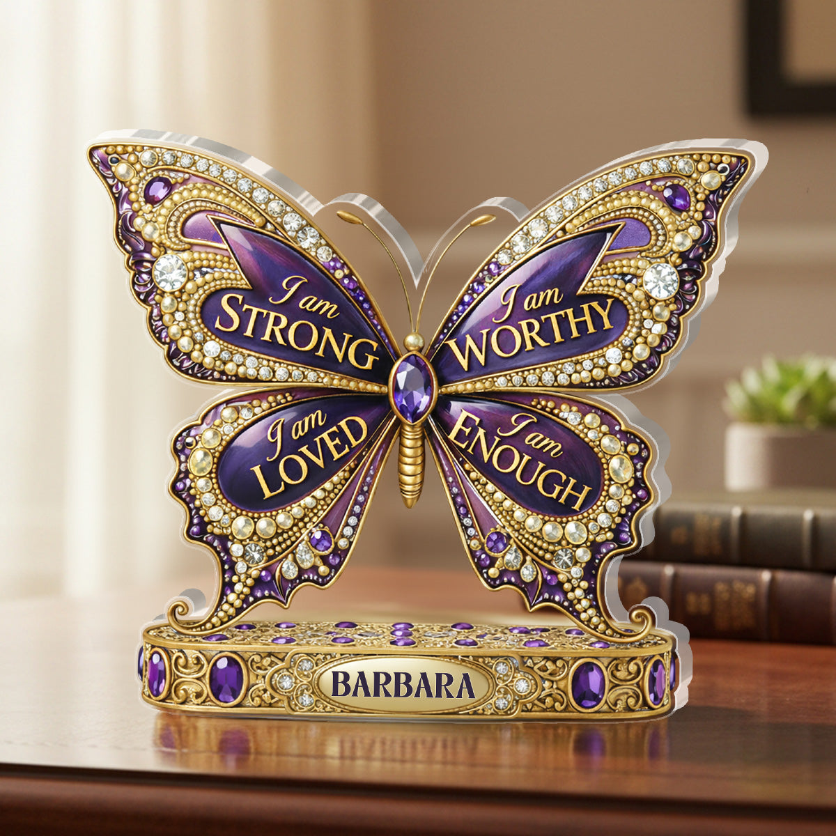 I Am Strong - Personalized Custom Shaped Acrylic Plaque