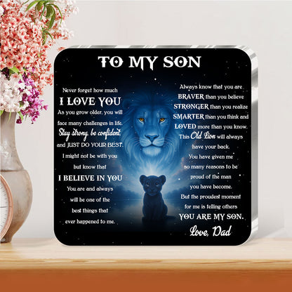 This Old Lion Always Has Your Back - Personalized Acrylic Plaque