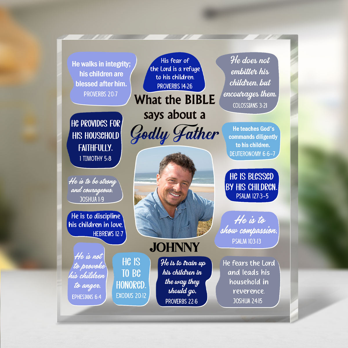 What The Bible Says About A Father - Personalized Acrylic Plaque