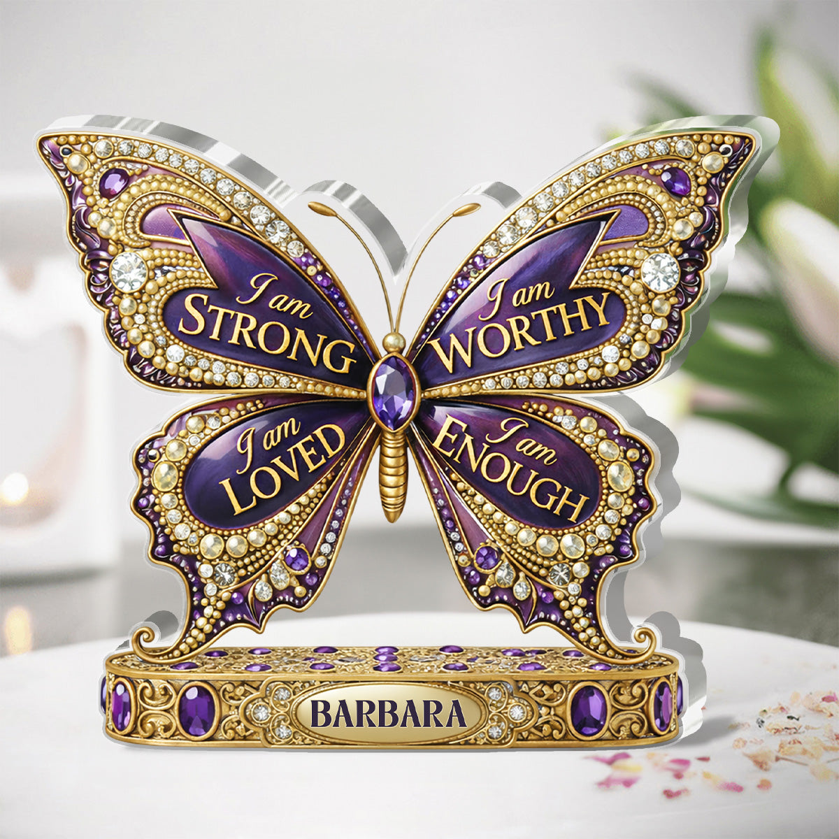 I Am Strong - Personalized Custom Shaped Acrylic Plaque