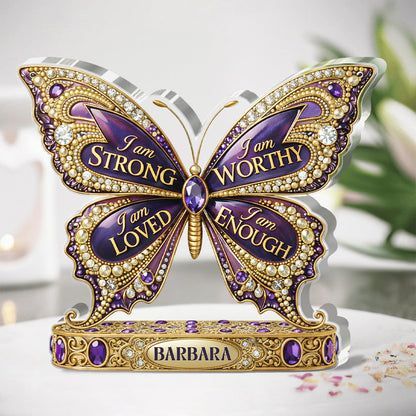 I Am Strong - Personalized Custom Shaped Acrylic Plaque