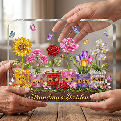 Grandma Mom's Garden - Personalized Custom Acrylic Plaque