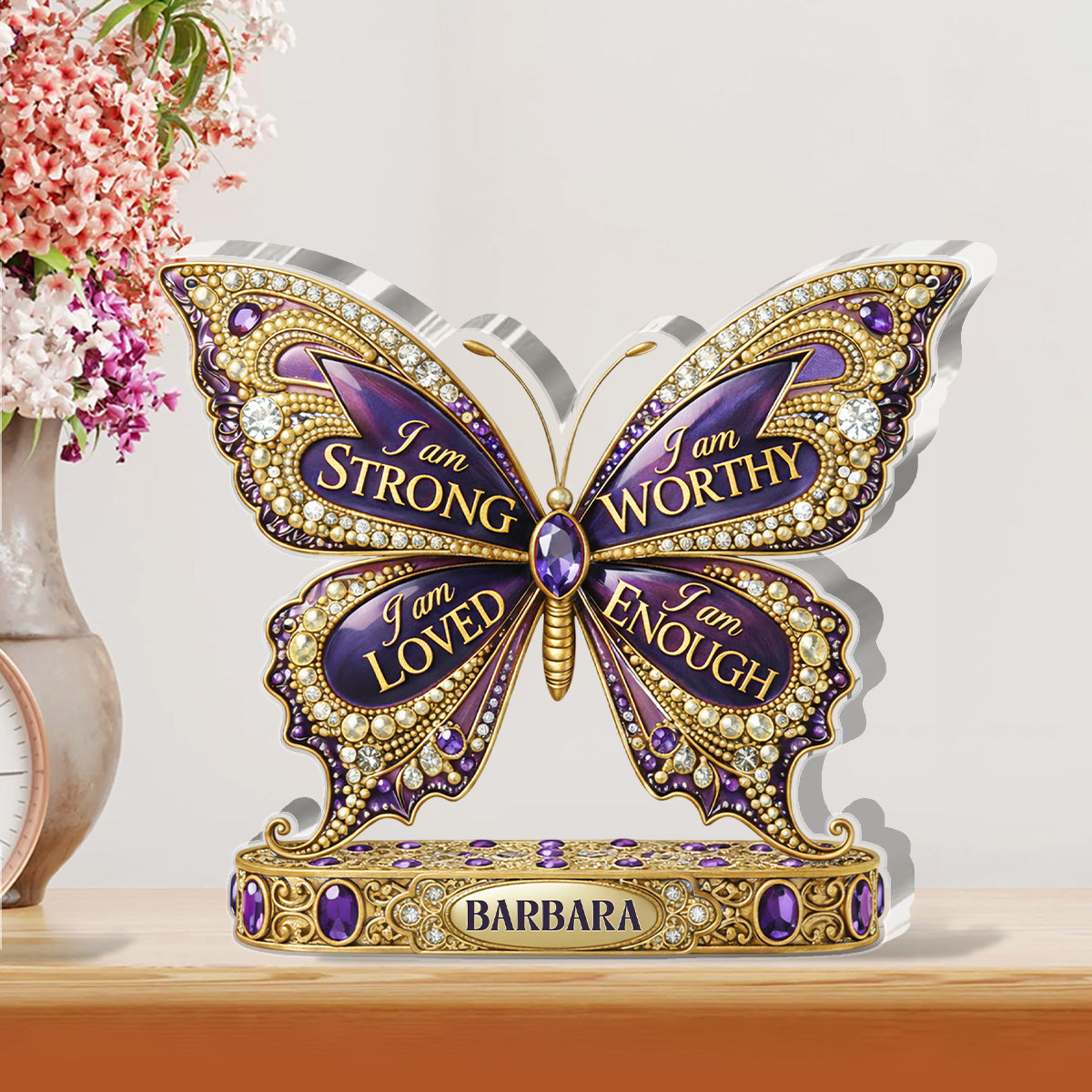 I Am Strong - Personalized Custom Shaped Acrylic Plaque