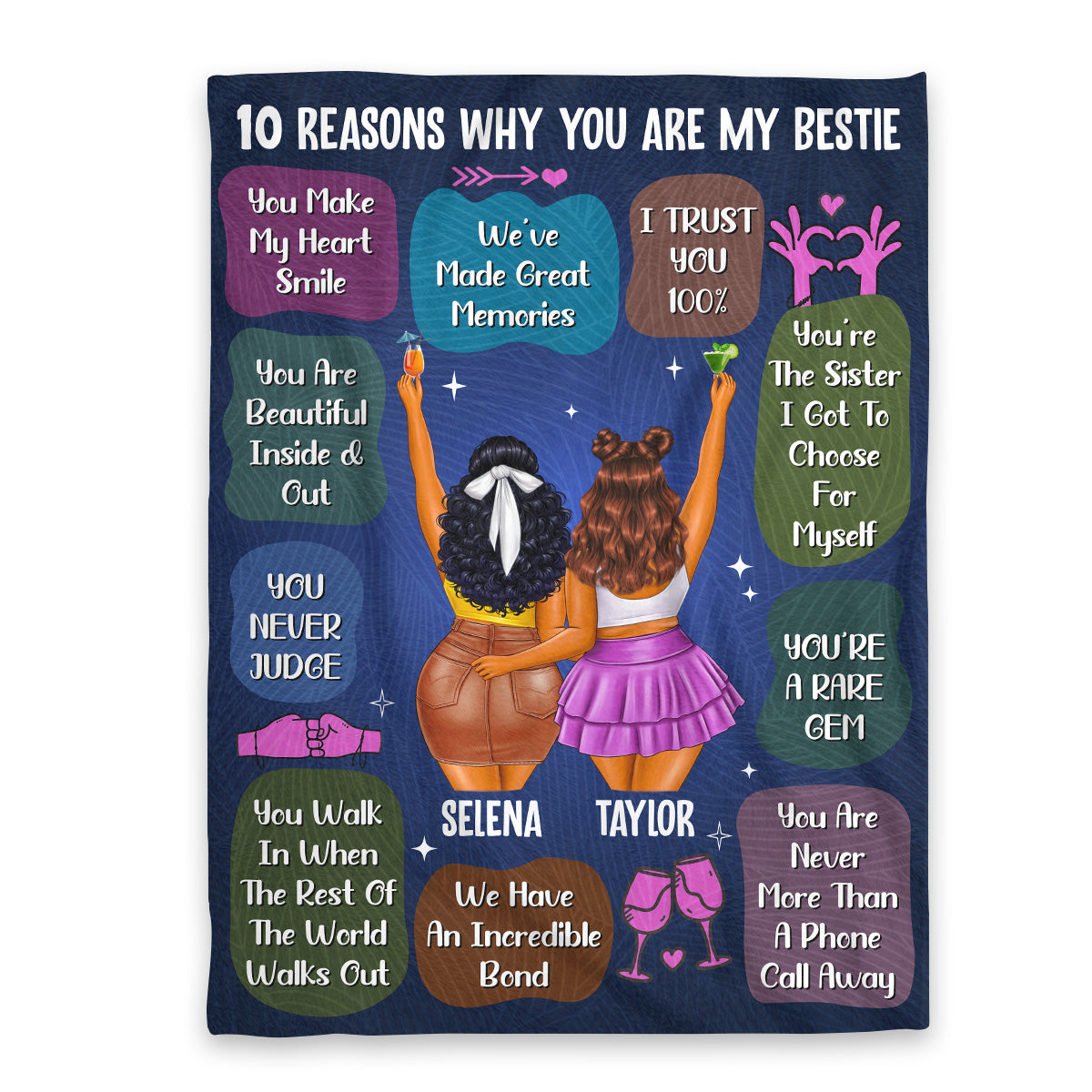 10 Reasons Why You Are My Bestie - Personalized Blanket