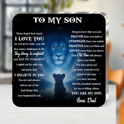 This Old Lion Always Has Your Back - Personalized Acrylic Plaque