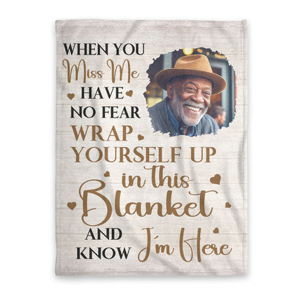 When You Miss Me, Have No Fear: Personalized Blanket - A Whisper of Comfort