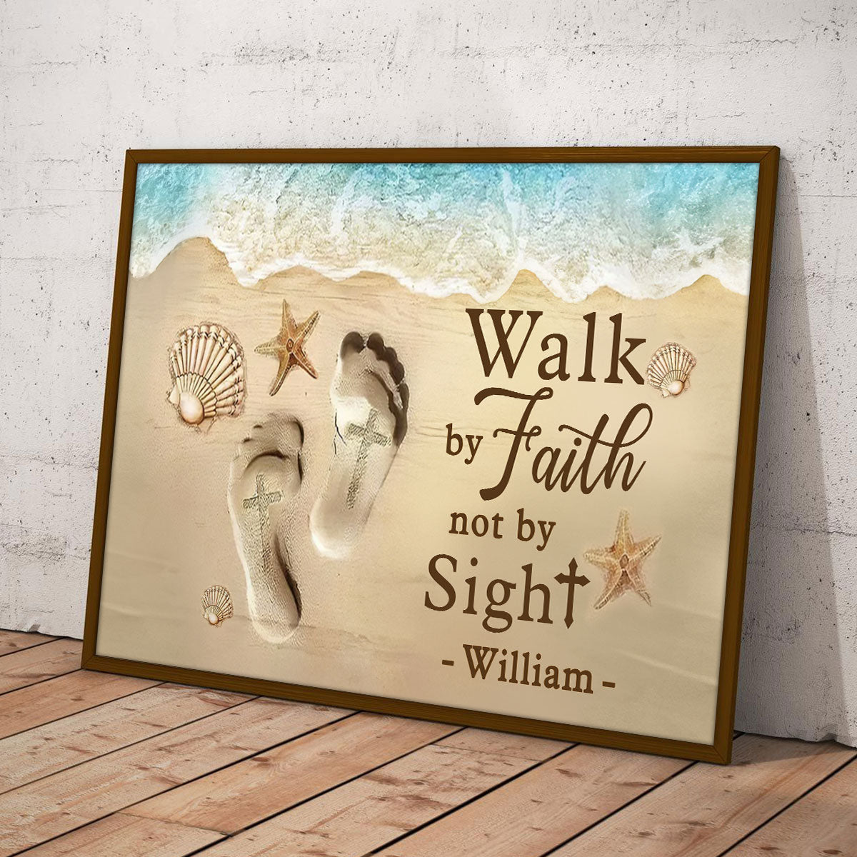 Walk By Faith Not Sight - Personalized Custom Inspirational Canvas / Poster